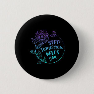 Blijf je verhalen maar niet over zelfmoordpreventi ronde button 5,7 cm