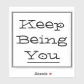 "Blijf jezelf" frase Sticker (Vel)