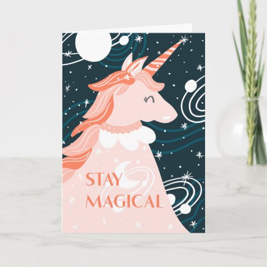 Blijf Kaart voor een Magical Unicorn design (Voorkant)
