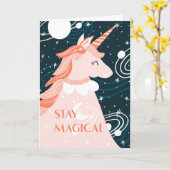 Blijf Kaart voor een Magical Unicorn design (Gele Bloem)