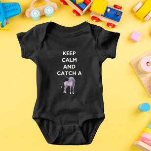 Blijf Kal & Paarse Eenhoorn Baby Donker Rompertje Romper