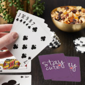 Blijf kalm afspeelkaarten, grijs pokerkaarten (Insitu)