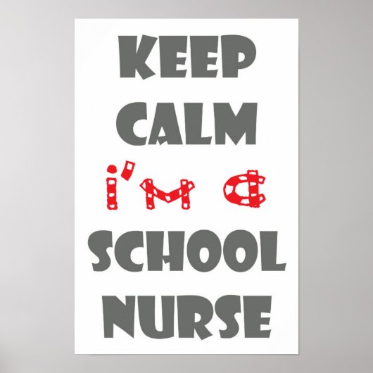 blijf kalm als schoolverpleegster poster (Voorkant)