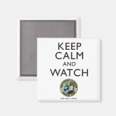 Blijf kalm & bekijk de Southwest Florida Eagle Cam Magneet (Voorkant / Achterkant)