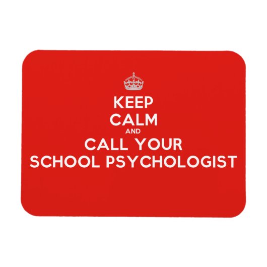 Blijf kalm & bel een school psycholoog Flex Magnet Magneet (Horizontaal)