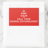 Blijf kalm & bel een schoolpsycholoog (Stickers) Rechthoekige Sticker (Tas)