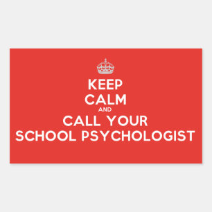 Blijf kalm & bel een schoolpsycholoog (Stickers) Rechthoekige Sticker