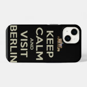 blijf kalm bezoek berlijn iPhone hoesje (Achterkant horizontaal)