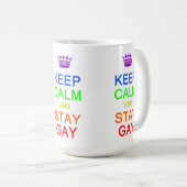Blijf kalm & blijf gay mokken - kies stijl, kleur (Voorkant rechts)