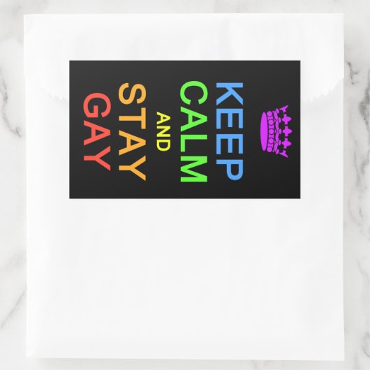 Blijf kalm & blijf gay stickers (Tas)