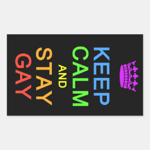 Blijf kalm & blijf gay stickers