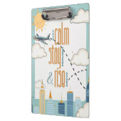 Blijf kalm, blijf gefocust en stijg boven het them klembord (Links)