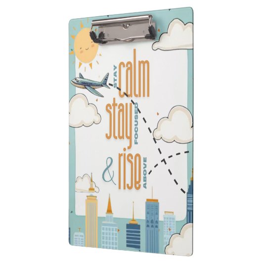 Blijf kalm, blijf gefocust en stijg boven het them klembord (Links)