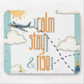 Blijf kalm, blijf gefocust en stijg boven het them muismat (Voorkant)