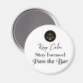 Blijf Kalm. Blijf gefocust. Ga het barexamen over. Magneet (Voorkant / Achterkant)