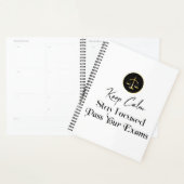 Blijf Kalm. Blijf gefocust. Geef uw rechtenexamens Planner (Display)