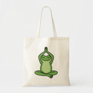 Blijf kalm, blijf kikkerig - Schattigee zenmeditat Tote Bag
