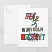 Blijf kalm Brexit Briefkaart (Voorkant / Achterkant)