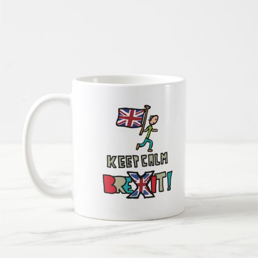 Blijf kalm Brexit Koffiemok (Links)