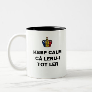 Blijf Kalm ca LERU-I TOT LER Tweekleurige Koffiemok
