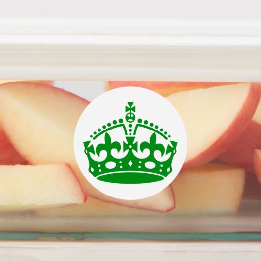 Blijf kalm Crown Green Labels (Aangebracht)