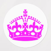 Blijf kalm Crown Pink Fuchsia Labels (Design 2)