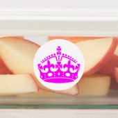 Blijf kalm Crown Pink Fuchsia Labels (Aangebracht)