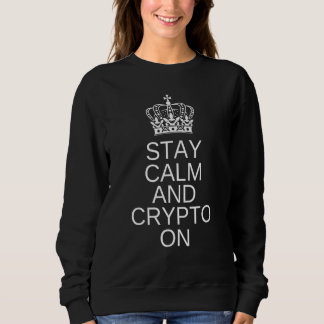 Blijf kalm Crypto Op Crypto Blockchain Bitcoin Eth Trui