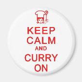 Blijf kalm & curry op magneet (Voorkant)