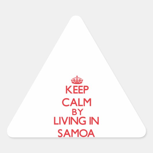 Blijf kalm door in Samoa te wonen Sticker (Voorkant)