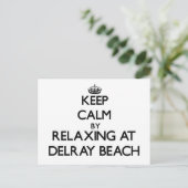 Blijf kalm door te relaxen in Delray Beach Florida Briefkaart (Staand voorkant)