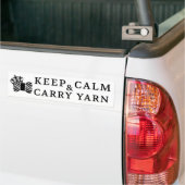 Blijf kalm Draag Garen / Knutselen Bumpersticker (Op Truck)