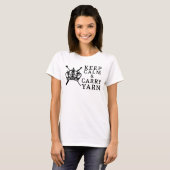 Blijf kalm Draaggaren · Brei / Haak T-shirt (Voorkant volledig)
