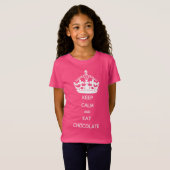 Blijf Kalm EET en Eet CHOCOLADE T-shirt (Voorkant volledig)