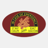 Blijf kalm, eet spek Sticker (Voorkant)