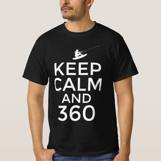 Blijf kalm en 360 t-shirt (Voorkant)