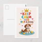 "Blijf kalm en aai een hond" Briefkaart (Voorkant / Achterkant)