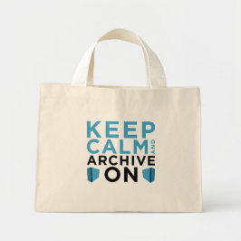 Blijf kalm en archiveer aan (Tiny Tas) Mini Tote Bag