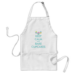 Blijf kalm en bak cupcakes bakken schort voor vrou