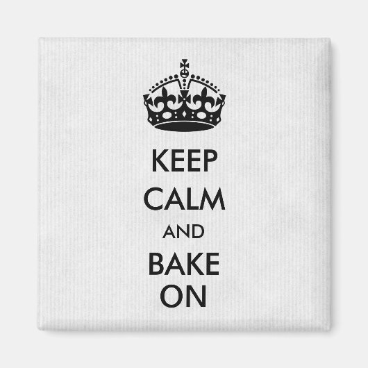 Blijf kalm en bak op wit kraftpapier magneet (Voorkant)