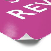 Blijf kalm en begin de revolutie Paars Poster (Hoek)