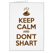 Blijf kalm en begin niet met Wenskaart (Voorkant)