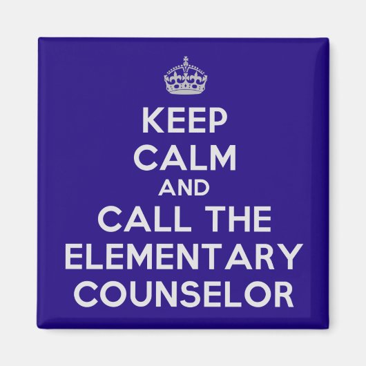 Blijf kalm en bel de Elementary Counselor Magnet (Voorkant)