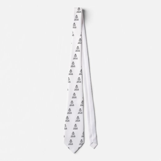 Blijf kalm en bel een archivaris stropdas (Voorkant)