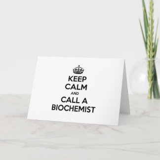 Blijf kalm en bel een biochemicus kaart