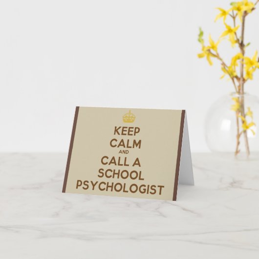 Blijf kalm en bel een notitiekaart voor schoolpsyc (Gele Bloem)