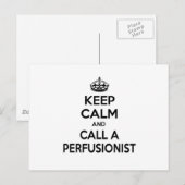 Blijf kalm en bel een Perfusionist Briefkaart (Voorkant / Achterkant)