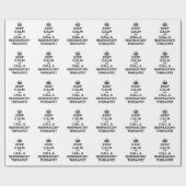 Blijf kalm en bel een respiratoire therapeut cadeaupapier (Vlak)