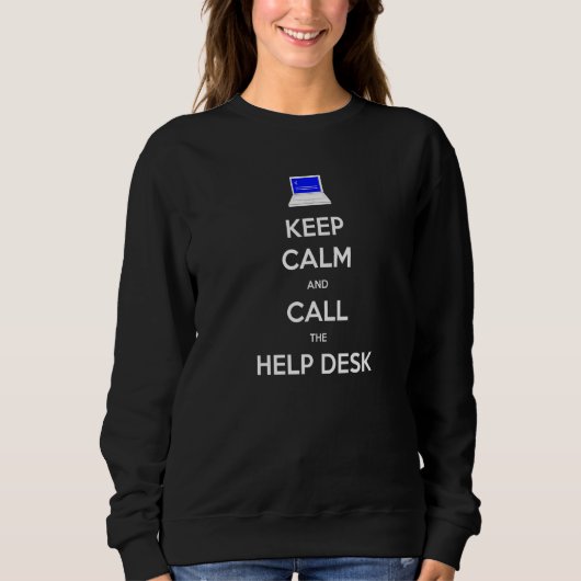 Blijf kalm en bel het Helpdesk Support Network NL Trui (Voorkant)