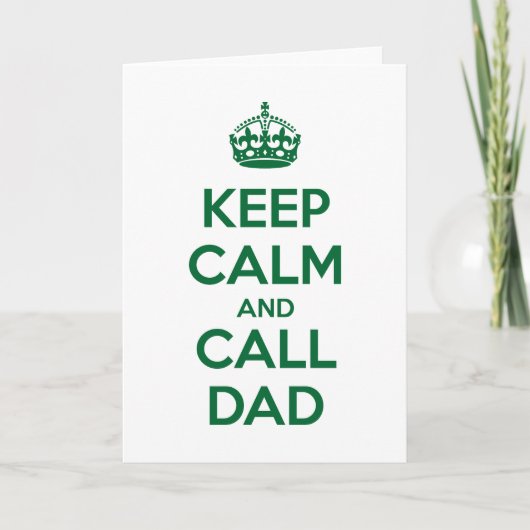 Blijf Kalm en Bel Papa Kaart (Voorkant)